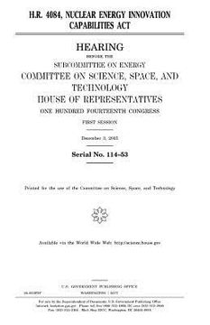 portada H.R. 4084, Nuclear Energy Innovation Capabilities Act (in English)