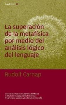 portada Superacion de la Metafisica por Medio del Analisis Logico de [Paperback] by c.
