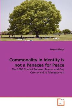 portada commonality in identity is not a panacea for peace (en Inglés)