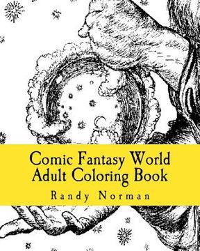 portada Comic Fantasy World Adult Coloring Book (en Inglés)