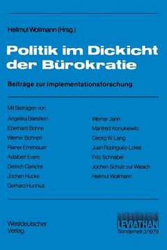 portada Politik Im Dickicht Der Bürokratie: Beiträge Zur Implementationsforschung (in German)