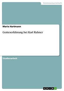 portada Gotteserfahrung bei Karl Rahner