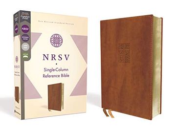portada Nrsv, Single-Column Reference Bible, Leathersoft, Brown, Comfort Print (in English)