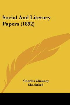 portada social and literary papers (1892) (en Inglés)