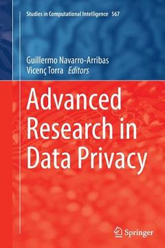 portada Advanced Research in Data Privacy (en Inglés)