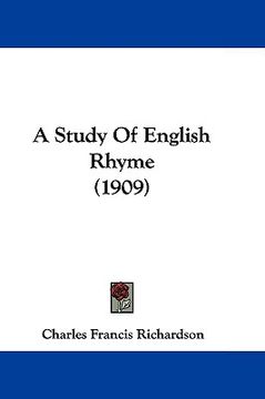 portada a study of english rhyme (1909) (in English)