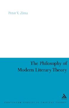 portada the philosophy of modern literary theory (en Inglés)