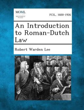 portada An Introduction to Roman-Dutch Law (en Inglés)