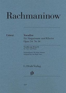 portada Vocalise op. 34 #14 for Voice and Piano
