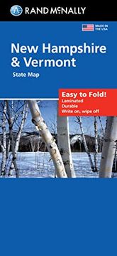 portada Rand Mcnally Easy to Fold: New Hampshire & Vermont Laminated map (en Inglés)