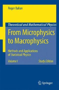 portada from microphysics to macrophysics: methods and applications of statistical physics. volume i