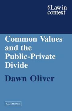 portada Common Values and the Public-Private Divide (Law in Context) (en Inglés)