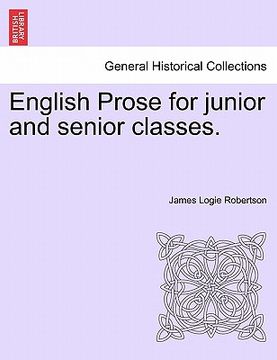 portada english prose for junior and senior classes. (en Inglés)