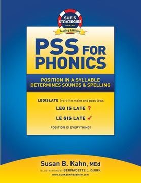 portada PSS For Phonics: Position In A Syllable Determines Sounds & Spelling (en Inglés)