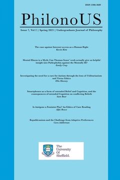 portada PhilonoUS: The Undergraduate Journal of Philosophy: Issue 7, Vol 2 (Spring 2023) (en Inglés)