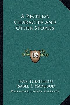 portada a reckless character and other stories (en Inglés)