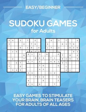 portada Sudoku Games for Adults Level: Easy/Beginner (en Inglés)