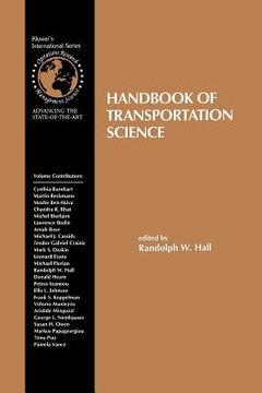 portada Handbook of Transportation Science (en Inglés)