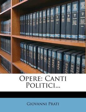 portada Opere: Canti Politici... (en Italiano)