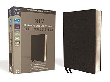 portada Holy Bible: New International Version, Personal Size Reference Bible, Black, Premium Leather, Red Letter Edition, Comfort Print (en Inglés)