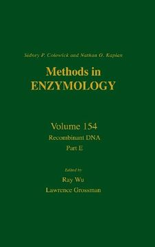 portada Recombinant Dna, Part e, Volume 154 (Methods in Enzymology) 