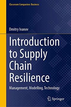 portada Introduction to Supply Chain Resilience: Management, Modelling, Technology (in English)