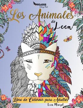 portada Libros de colorear para adultos: Los animales de Leen