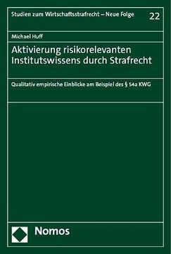 portada Aktivierung Risikorelevanten Institutswissens Durch Strafrecht (en Alemán)