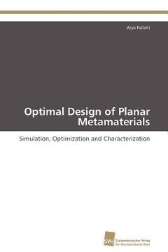 portada optimal design of planar metamaterials (en Inglés)