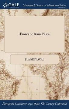 portada OEuvres de Blaise Pascal (en Francés)
