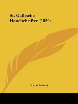 portada st. gallische handschriften (1859) (en Inglés)