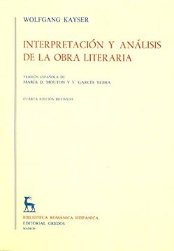 portada Interpretacion y Analisis de la Obra Literaria [4/Edici