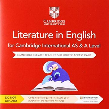 portada Cambridge International as & a Level Literature in English Cambridge Elevate Teacher's Resource Access Card (en Inglés)