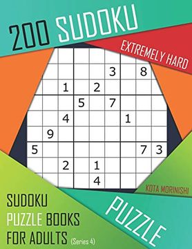 portada 200 Sudoku Extremely Hard: Extremely Hard Sudoku Puzzle Books for Adults With Solutions (en Inglés)