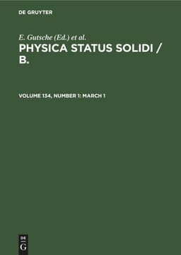 portada Physica Status Solidi / b. , Volume 134, Number 1, March 1 (in English)