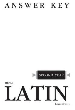 portada Henle Latin Second Year Answer Key (in English)
