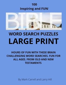 portada Bible Word Search Puzzles: Test Your Bible Knowledge With 100 Large Print Bible-Themed Word Search Puzzles