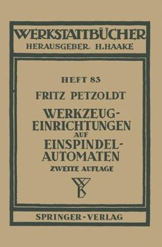 portada Werkzeugeinrichtungen auf Einspindelautomaten (Werkstattbücher) (German Edition) (en Alemán)