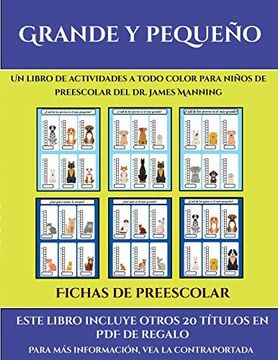 portada Fichas de Preescolar (Grande y Pequeño): Este Libro Contiene 30 Fichas con Actividades a Todo Color Para Niños de 4 a 5 Años