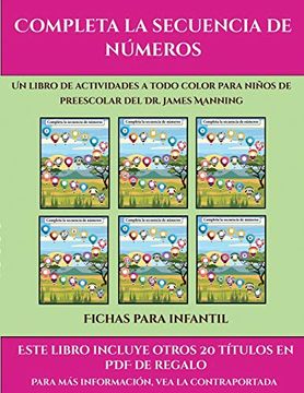 portada Fichas Para Infantil (Completa la Secuencia de Números): Este Libro Contiene 30 Fichas con Actividades a Todo Color Para Niños de 4 a 5 Años