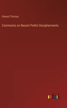 portada Comments on Recent Pehlvi Decipherments (en Inglés)