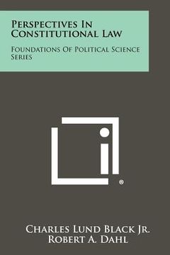 portada perspectives in constitutional law: foundations of political science series (en Inglés)