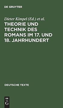 portada Theorie und Technik des Romans im 17. Und 18. Jahrhundert (in German)