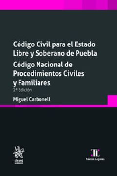 portada Código civil para el estado libre y soberano de Puebla Código nacional de procedimientos civiles y familiares 2a Edición
