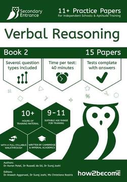 portada 11+ Practice Papers for Independent Schools & Aptitude Training Verbal Reasoning Book 2 (in English)