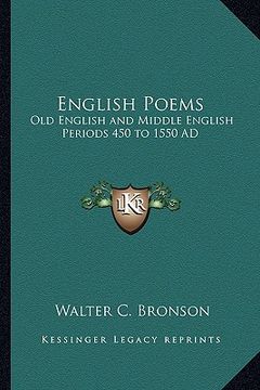 portada english poems: old english and middle english periods 450 to 1550 ad (in English)