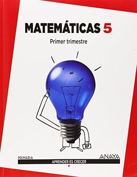 portada Matemáticas 5 (Aprender es crecer) (in Spanish)