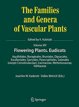 portada Flowering Plants. Eudicots: Aquifoliales, Boraginales, Bruniales, Dipsacales, Escalloniales, Garryales, Paracryphiales, Solanales (Except. (The Families and Genera of Vascular Plants) (en Inglés)