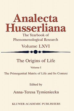 portada the origins of life volume i: the primogenital matrix of life and its context (en Inglés)