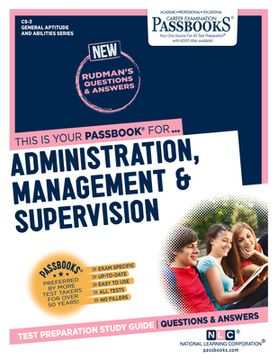 portada Civil Service Administration, Management and Supervision (Cs-3): Passbooks Study Guide Volume 3 (en Inglés)